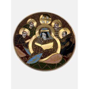 Vintage Japanese Satsuma Style Decorative Plate Religious Made in Japan 5.5"